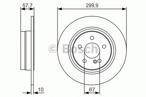 Disc frana MERCEDES C-CLASS T-Model (S204) (2007 - 2014) BOSCH 0 986 479 S92 piesa NOUA