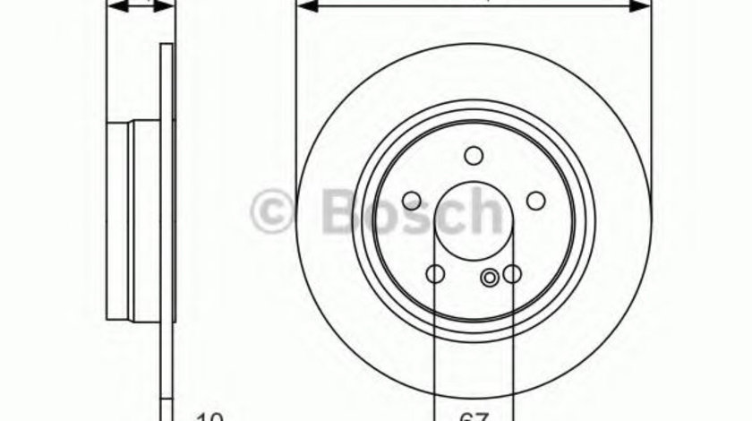 Disc frana MERCEDES C-CLASS T-Model (S204) (2007 - 2014) BOSCH 0 986 479 S92 piesa NOUA