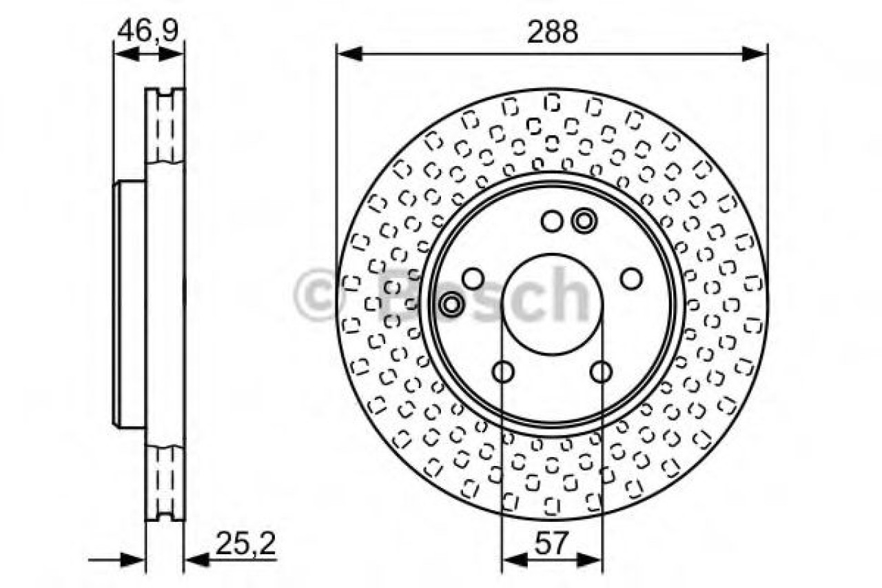 Disc frana MERCEDES C-CLASS (W202) (1993 - 2000) BOSCH 0 986 478 624 piesa NOUA