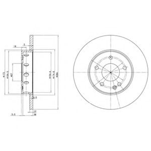 Disc frana MERCEDES C-CLASS (W202) (1993 - 2000) DELPHI BG2769 piesa NOUA