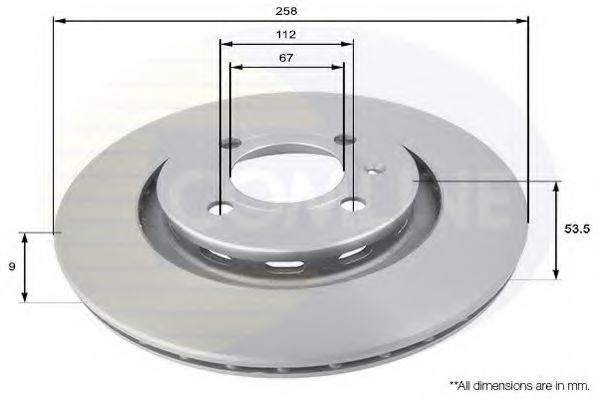 Disc frana MERCEDES C-CLASS (W202) (1993 - 2000) COMLINE ADC1612 piesa NOUA