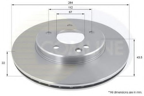 Disc frana MERCEDES C-CLASS (W202) (1993 - 2000) COMLINE ADC1602V piesa NOUA