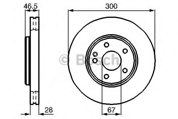 Disc frana MERCEDES C-CLASS (W203) (2000 - 2007) BOSCH 0 986 478 876 piesa NOUA