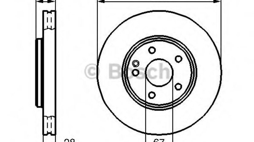 Disc frana MERCEDES C-CLASS (W203) (2000 - 2007) BOSCH 0 986 478 876 piesa NOUA