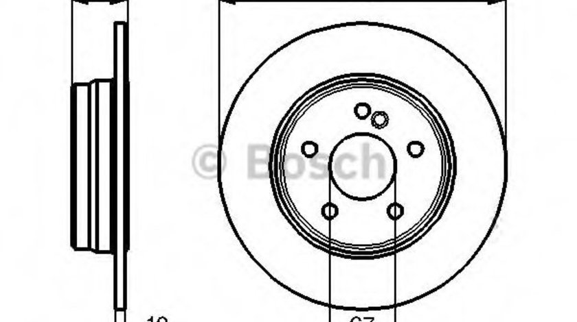 Disc frana MERCEDES C-CLASS (W203) (2000 - 2007) BOSCH 0 986 479 B41 piesa NOUA