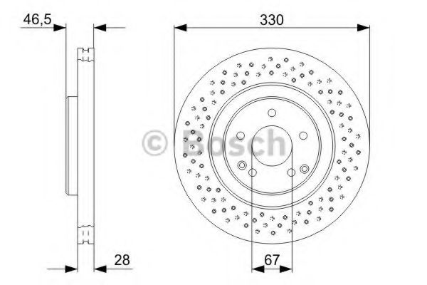 Disc frana MERCEDES C-CLASS (W203) (2000 - 2007) BOSCH 0 986 479 C76 piesa NOUA