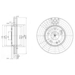 Disc frana MERCEDES C-CLASS (W203) (2000 - 2007) DELPHI BG3396 piesa NOUA