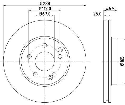 Disc frana MERCEDES C-CLASS (W203) (2000 - 2007) KRIEGER 0950004088 piesa NOUA