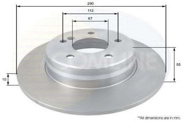 Disc frana MERCEDES C-CLASS (W203) (2000 - 2007) COMLINE ADC1635 piesa NOUA