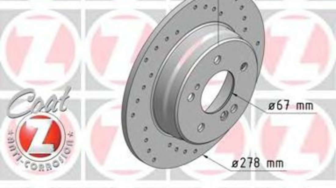 Disc frana MERCEDES C-CLASS (W203) (2000 - 2007) ZIMMERMANN 400.1412.52 piesa NOUA