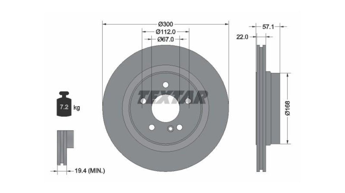 Disc frana Mercedes C-CLASS (W204) 2007-2014 #2 0004231212