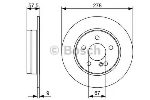 Disc frana MERCEDES C-CLASS (W204) (2007 - 2014) BOSCH 0 986 479 409 piesa NOUA