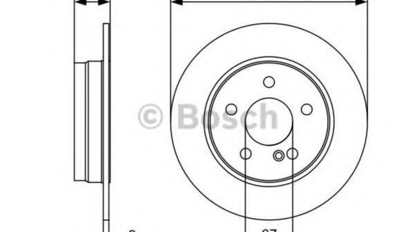 Disc frana MERCEDES C-CLASS (W204) (2007 - 2014) BOSCH 0 986 479 409 piesa NOUA