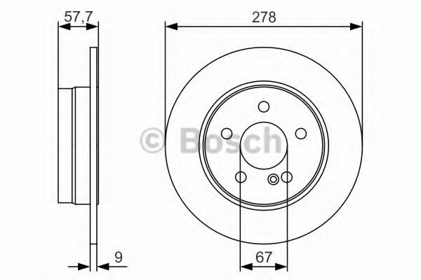 Disc frana MERCEDES C-CLASS (W204) (2007 - 2014) BOSCH 0 986 479 S96 piesa NOUA