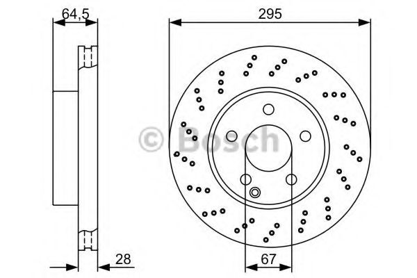 Disc frana MERCEDES C-CLASS (W204) (2007 - 2014) BOSCH 0 986 479 331 piesa NOUA