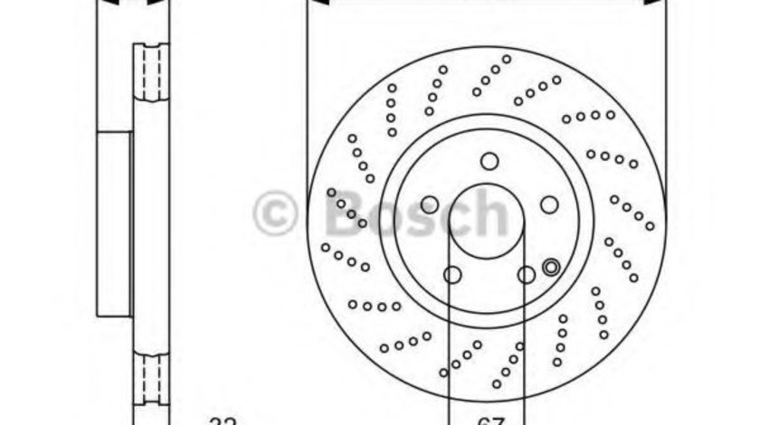 Disc frana MERCEDES C-CLASS (W204) (2007 - 2014) BOSCH 0 986 479 408 piesa NOUA