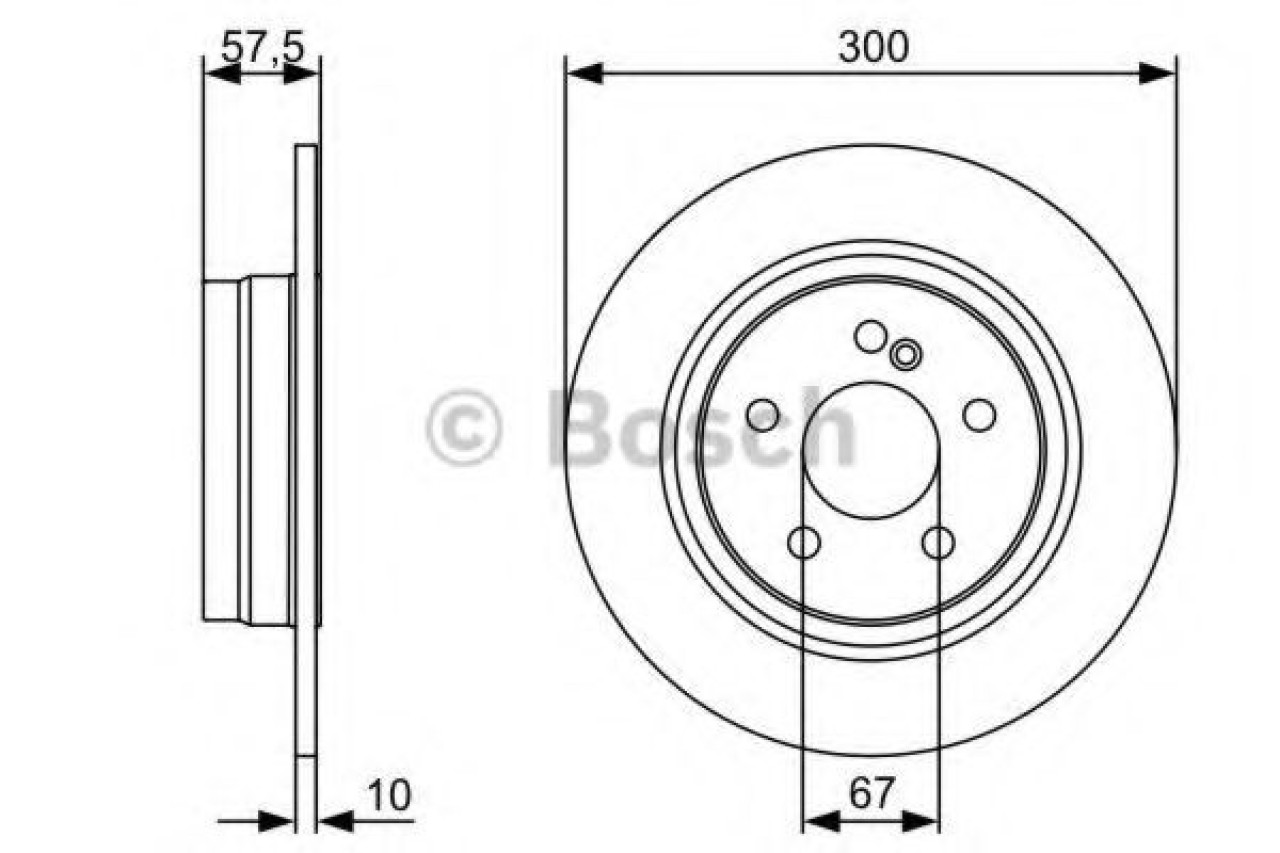 Disc frana MERCEDES C-CLASS (W204) (2007 - 2014) BOSCH 0 986 479 410 piesa NOUA