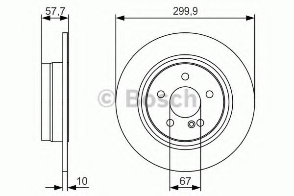 Disc frana MERCEDES C-CLASS (W204) (2007 - 2014) BOSCH 0 986 479 S92 piesa NOUA
