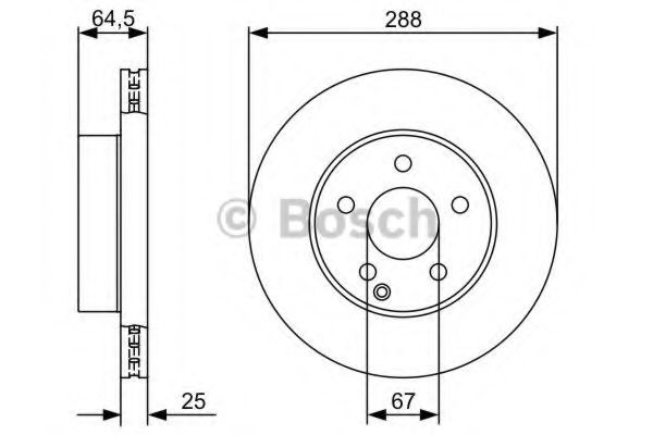 Disc frana MERCEDES C-CLASS (W204) (2007 - 2014) BOSCH 0 986 479 406 piesa NOUA