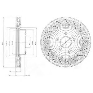 Disc frana MERCEDES C-CLASS (W204) (2007 - 2014) DELPHI BG9076C piesa NOUA