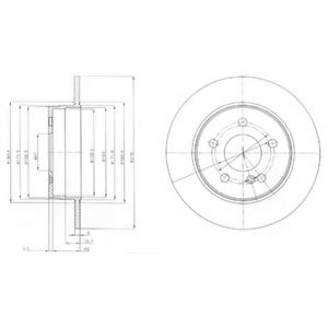 Disc frana MERCEDES C-CLASS (W204) (2007 - 2014) DELPHI BG4152 piesa NOUA