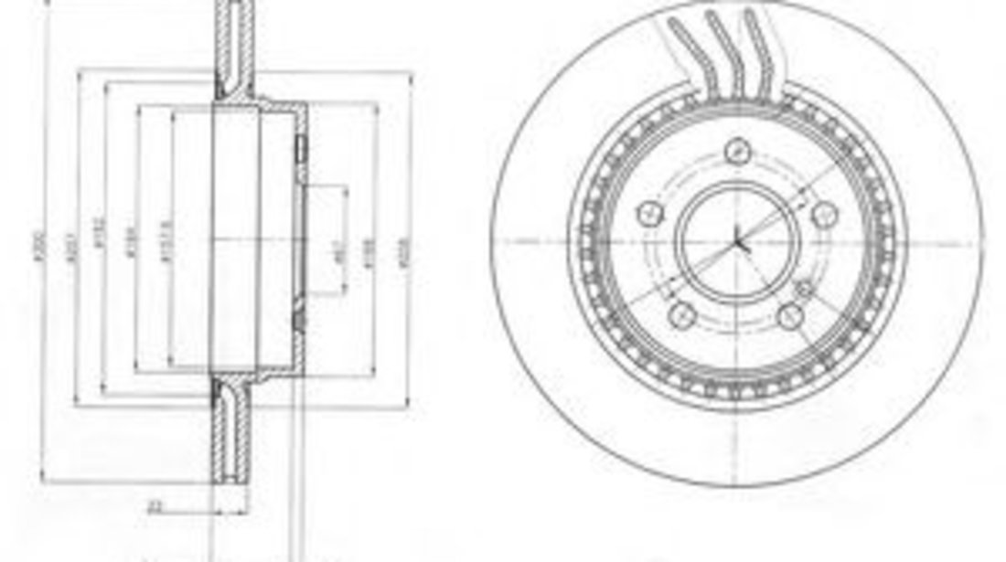 Disc frana MERCEDES C-CLASS (W204) (2007 - 2014) DELPHI BG4226C piesa NOUA