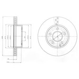 Disc frana MERCEDES C-CLASS (W204) (2007 - 2014) DELPHI BG4227C piesa NOUA
