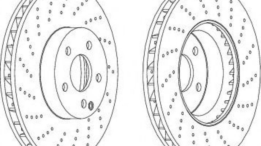 Disc frana MERCEDES C-CLASS (W204) (2007 - 2014) FERODO DDF1694C-1 produs NOU