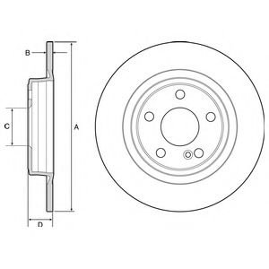 Disc frana MERCEDES CLA Cupe (C117) (2013 - 2016) DELPHI BG4558C piesa NOUA