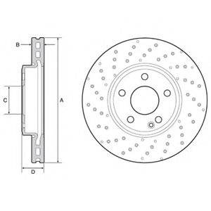 Disc frana MERCEDES CLA Cupe (C117) (2013 - 2016) DELPHI BG4657C piesa NOUA