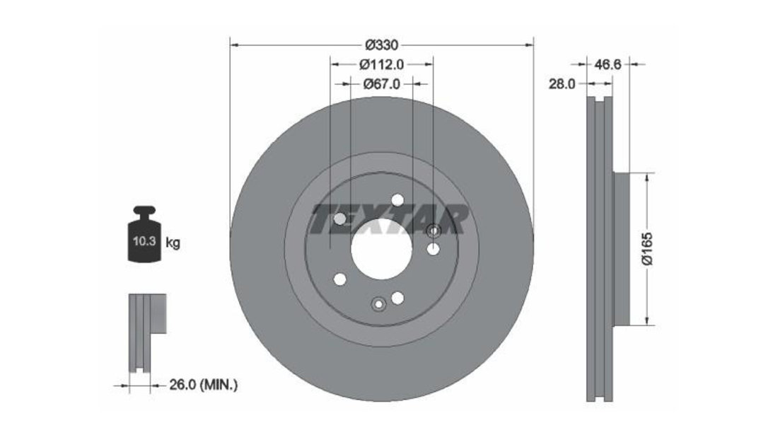 Disc frana Mercedes CLC-CLASS (CL203) 2008-2011 #2 09A44810