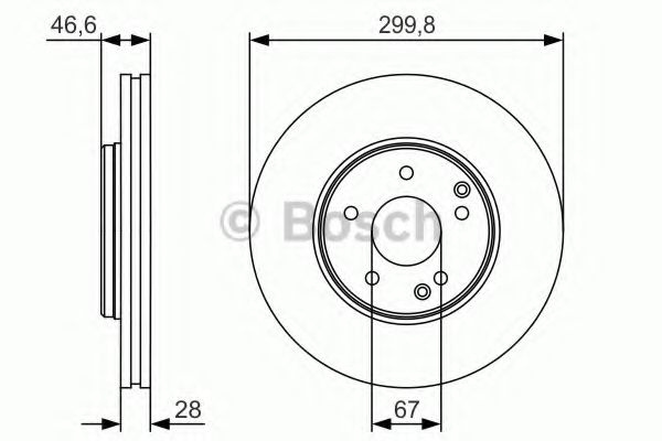 Disc frana MERCEDES CLK (C208) (1997 - 2002) BOSCH 0 986 479 R79 piesa NOUA
