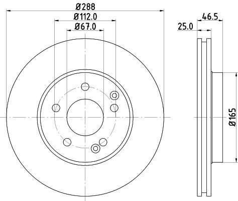 Disc frana MERCEDES CLK (C208) (1997 - 2002) KRIEGER 0950004088 piesa NOUA