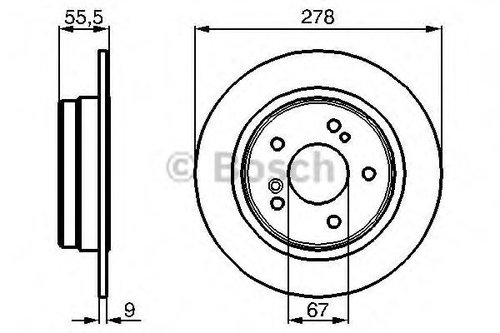 Disc frana MERCEDES CLK (C209) (2002 - 2009) BOSCH 0 986 478 325 piesa NOUA