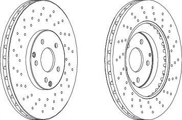 Disc frana MERCEDES CLK (C209) (2002 - 2009) FERODO DDF1582C-1 piesa NOUA