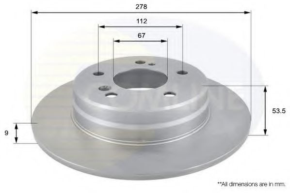 Disc frana MERCEDES CLK Cabriolet (A208) (1998 - 2002) COMLINE ADC1616 piesa NOUA