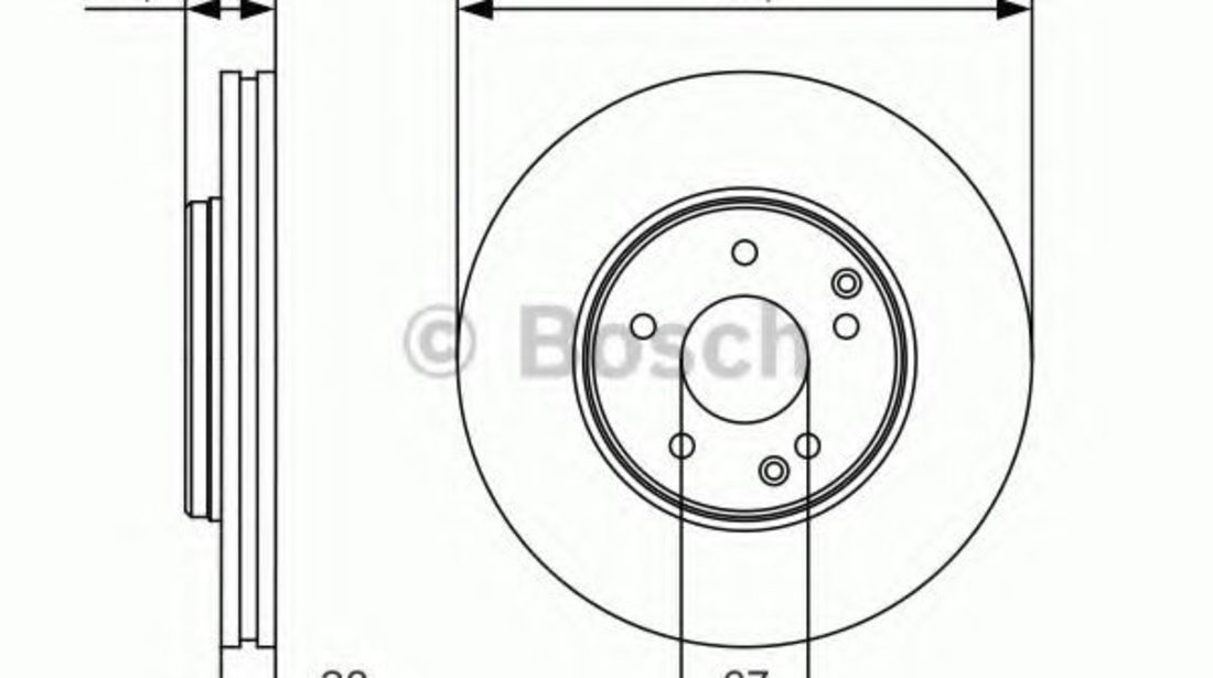 Disc frana MERCEDES CLK Cabriolet (A209) (2003 - 2010) BOSCH 0 986 479 R79 piesa NOUA