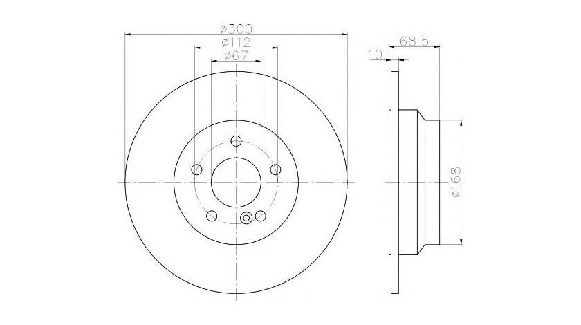 Disc frana Mercedes CLS (C218) 2011-2016 #2 0004231012