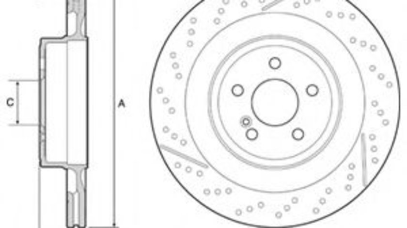 Disc frana MERCEDES CLS (C218) (2011 - 2016) DELPHI BG9118C piesa NOUA