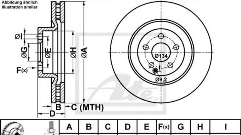 Disc frana MERCEDES CLS (C219) (2004 - 2011) ATE 24.0132-0139.1 piesa NOUA