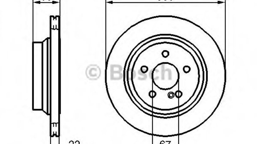 Disc frana MERCEDES CLS (C219) (2004 - 2011) BOSCH 0 986 479 042 piesa NOUA