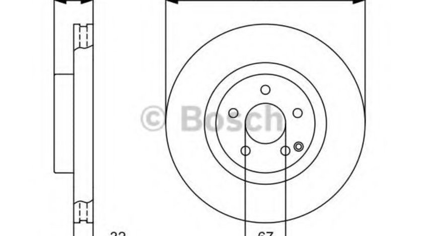 Disc frana MERCEDES CLS (C219) (2004 - 2011) BOSCH 0 986 479 332 piesa NOUA