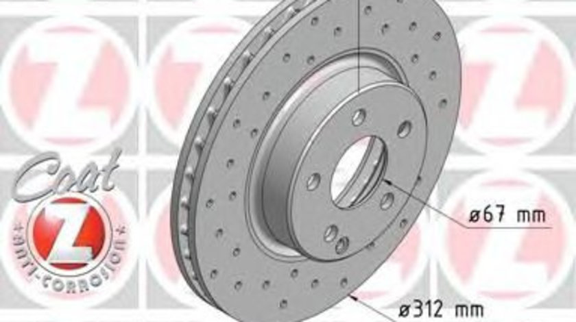 Disc frana MERCEDES CLS (C219) (2004 - 2011) ZIMMERMANN 400.3620.52 piesa NOUA