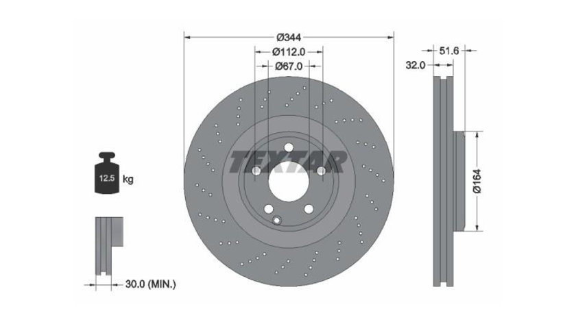 Disc frana Mercedes CLS Shooting Brake (X218) 2012-2016 #2 0986479D07