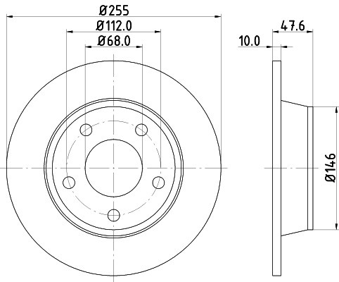 Disc frana MERCEDES CLS Shooting Brake (X218) (2012 - 2016) KRIEGER 0950004036 piesa NOUA
