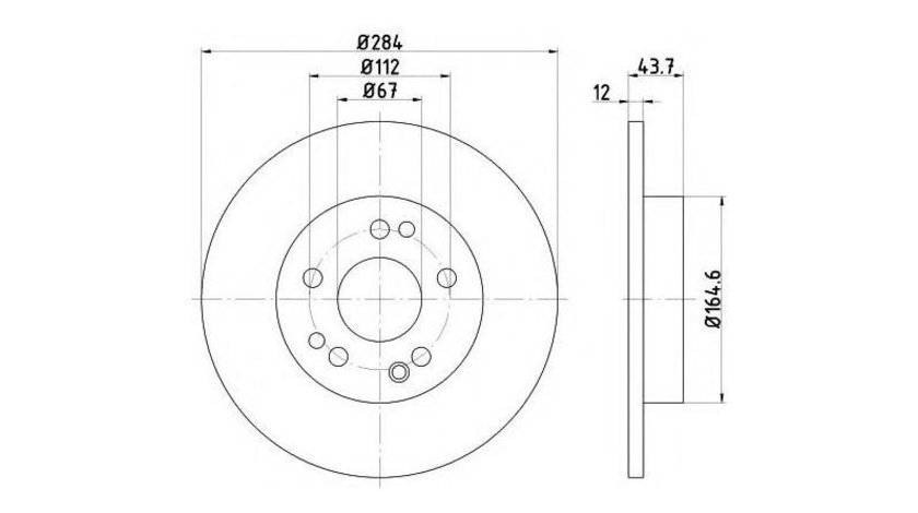 Disc frana Mercedes COUPE (C124) 1987-1993 #2 08475030