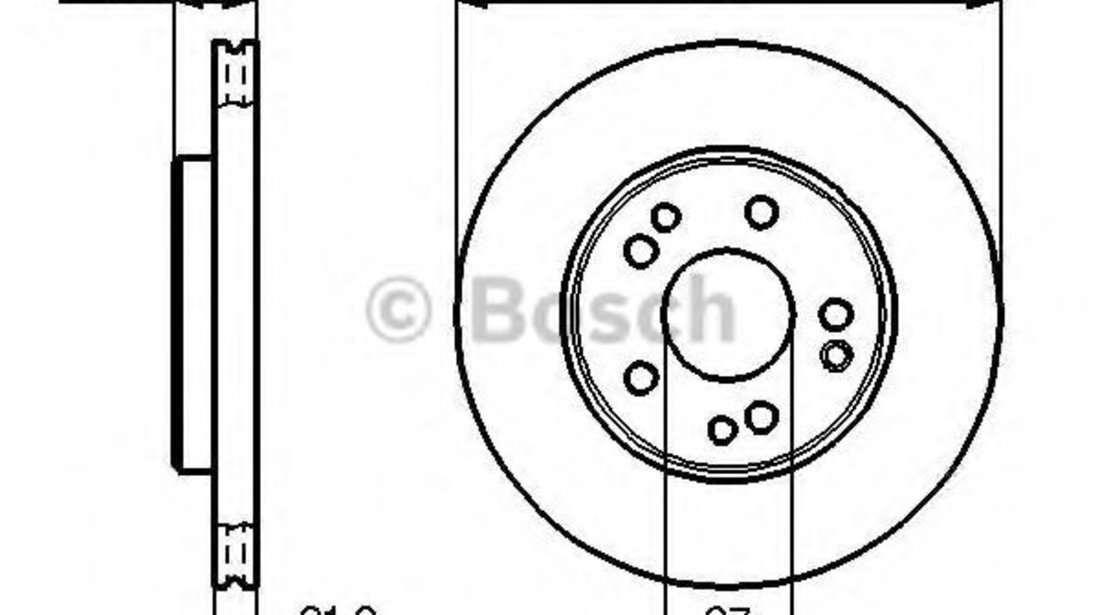 Disc frana MERCEDES E-CLASS Cabriolet (A124) (1993 - 1998) BOSCH 0 986 478 186 piesa NOUA