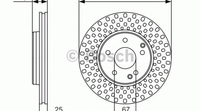 Disc frana MERCEDES E-CLASS Combi (S210) (1996 - 2003) BOSCH 0 986 479 R69 piesa NOUA