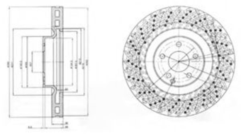 Disc frana MERCEDES E-CLASS T-Model (S211) (2003 - 2009) DELPHI BG9878 piesa NOUA