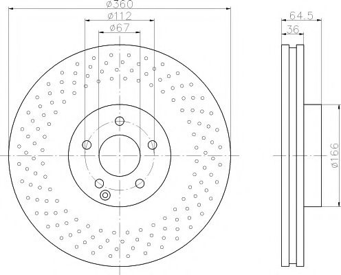 Disc frana MERCEDES E-CLASS T-Model (S211) (2003 - 2009) TEXTAR 92120305 piesa NOUA